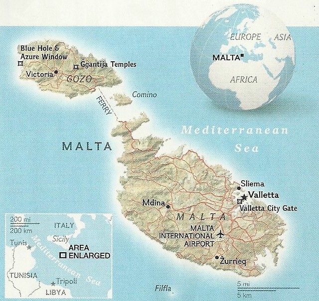 malta map